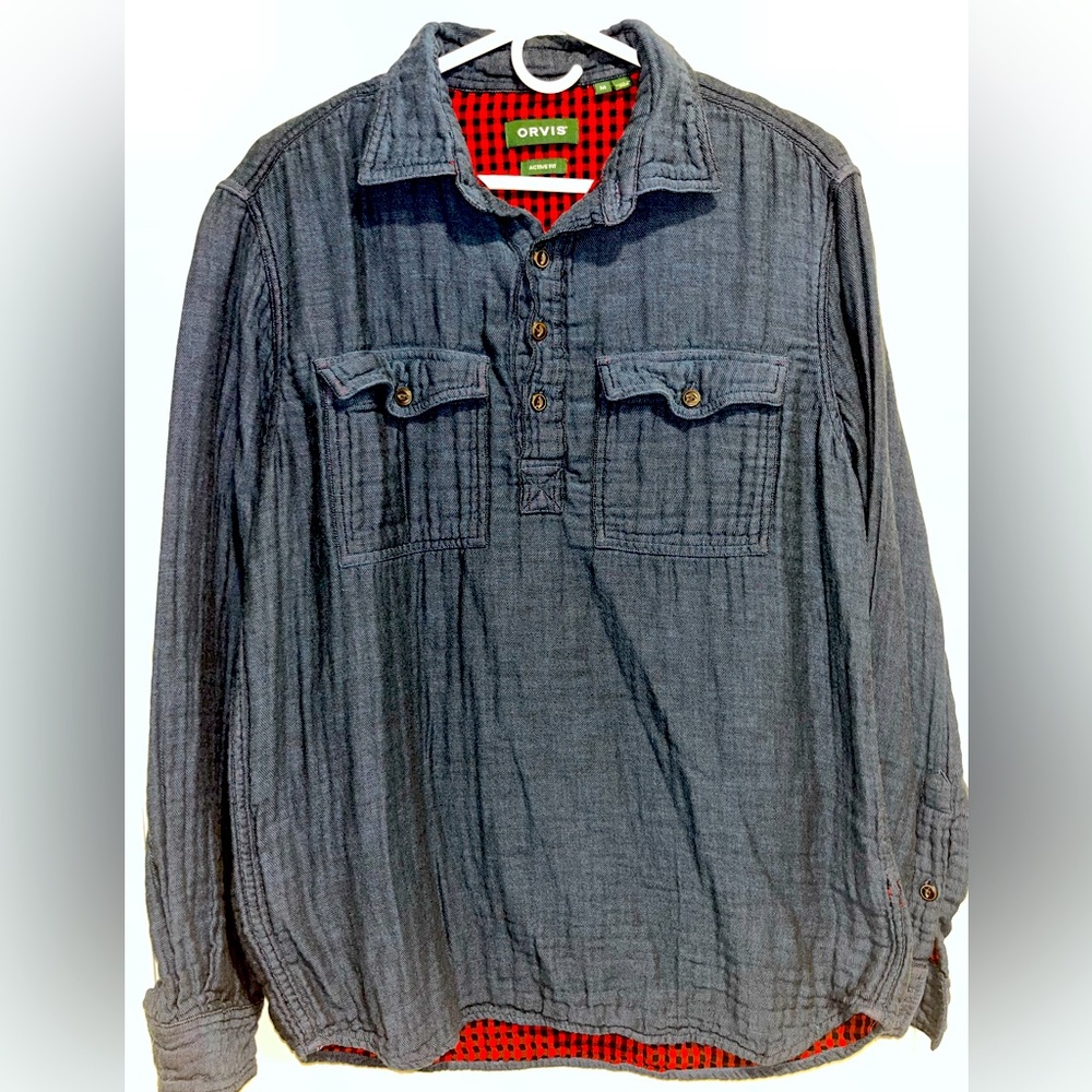 Orvis Blue shirt Men’s medium